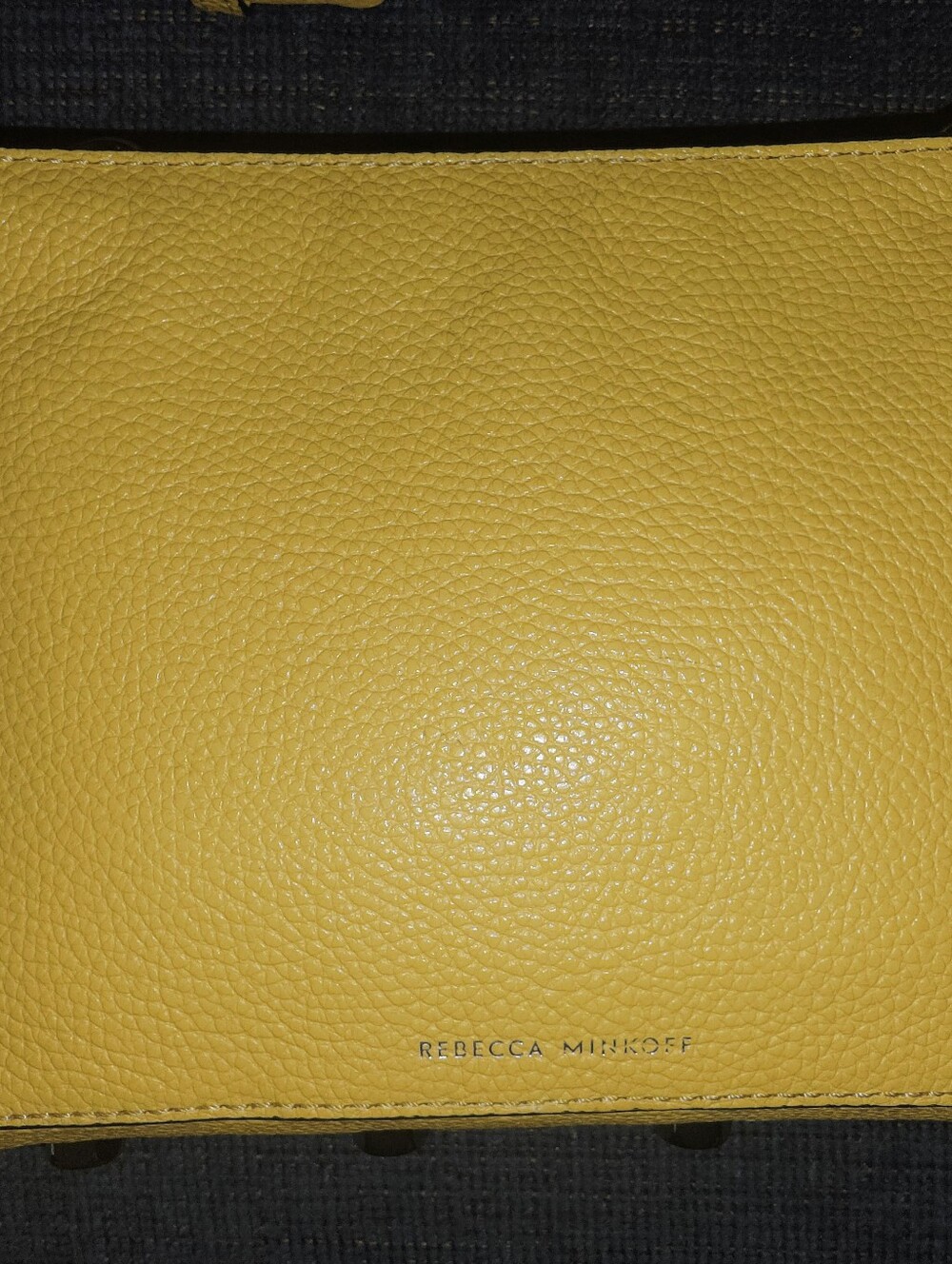 Rebecca Minkoff Regan Crossbody Purse Dandelion Yellow Pebbled Leather Mint! - Picture 13 of 13